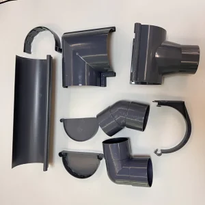 Chinese Style PVC Plastic Building Material Rainwater Systems Square Downspout Rain Gutters