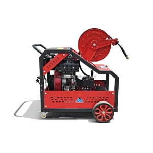 Commercial 3500 4000 psi Cold Gasoline 250 bar Triplex Pump Industrial Pressure Washer with Hose Reel