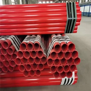 Complete Spiral Fabricated Coated Pipe System With Grooved Ends & Rubber Gaskets Easy Installation for Fire Fighting System
