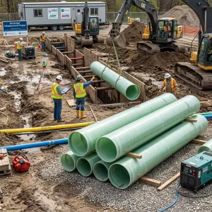 Corrosion Heat Resistant Fiberglass Reinforced DN25mm Pipe Pressure Cable Conduit Municipal Sewage Pipeline Bending Cutting