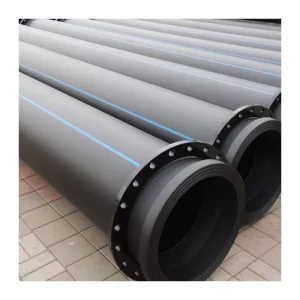 Corrosion Resistant HDPE Dredging Pipe with Bellows with Blue Stripes for Mining Industry