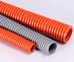 Corrugated PVC Flexible Electrical Conduit Combustion Proof CE Certified White Black Options 16 50mm Sizes Custom Length for