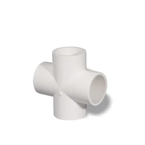 Cross border PVC Equal Diameter Four Way Fittings Hexagon Head Casting Smooth Surface Metric 3 Year Warranty Water Supply Pipe