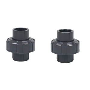 Custom 2 Inch Dark PVC Union Coupling Duty Slip Fit Adapter for Irrigation, Swimming Pool & Plumbing Water Pipe Fittings
