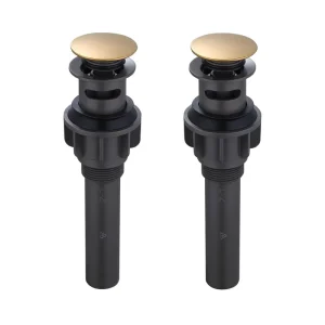 Custom Black Pop Drain Stopper for Bathroom Sink Vanity Vessel Clicker Overflow for Bathtub Use