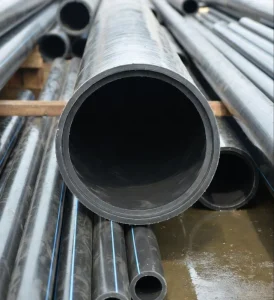 Custom Length Black HDPE Corrugated Pipe PE100 DN315mm 1000mm for Highway Drainage and Sewage Systems