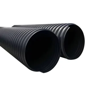 Custom Length HDPE Steel Strip Reinforced Spiral Corrugated Drain and Ventilation Pipe