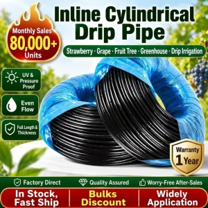 Custom PE Inline Cylindrical Dripper Irrigation Pipes 20mm 2 8L H 10 100cm Spacing OEM Factory for Drip Irrigation Projects