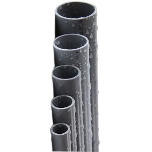 Custom Printing Logo Grey PVC Conduit Pipe OEM Manufacturer Rigid Plastic Wire Protective Sleeve