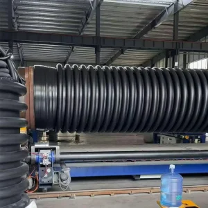 Custom Size Double Wall HDPE Corrugated Black Polyethylene Plastic Tube Durable High Compressive Strength Municipal Rain Water