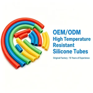 Custom Size Multi Colored Silicone Tubing Flexible Straight Silicone Tube