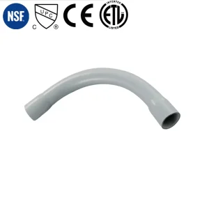 Custom Size Rigid Plastic PVC Electrical Conduit Bend Pipe Double Ends Bell ASTM TEL NSF Standard for Safety Projects