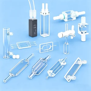 Customized Flow Cuvette with Optical Path 1mm 10mm 20mm High Transmittance Resistant to Acid and Alkali Solutions