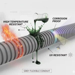 Customized PA Corrugated Flexible Conduit Electric Plastic Conduit with Nylon Wire Protection Pipe