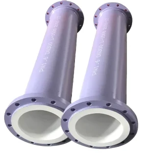 Customized PTFE Lined Carbon Steel Pipe Fittings Resistant Thermal High Pressure Chemicals Pipeline HDPE Material Model Head