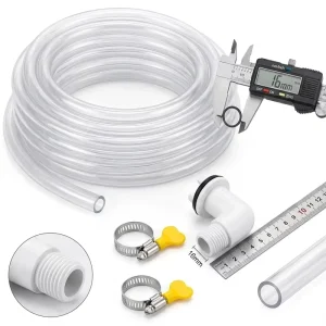Customized PVC Clear Flexible Vinyl Tubing Hose Air Conditioner Drain Pipe Kit Cleaning Kit Portable AC Connector HVAC