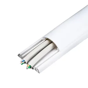 Customized PVC Cunduit Pipe Plastic Wall Cable Cord Cover PVC Wiring Duct