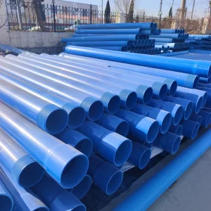 Customized Plastic Pipe Factory White Blue Color Large Diameter PVC Slotted Pipe Borehole Water Well Casing Pipes