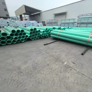 Customized Size and Color UPVC Drainage Pipe 6″ 12″ 15″ 21″ Durable High Quality Plastic Water Pipe with Rubber Gasket End