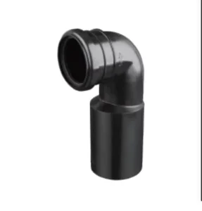 D90 PVC Plastic Black Toilet Discharge Bend Concealed Cistern Drainage Drain Pipe with Seal Rubber