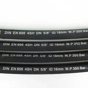 DIN EN856 4SH 4SP Pressure Oil Rubber Hose 200 bar 4sh High Pressure Steel Wire Braid Oil Resistant Epdm Rubber Hydraulic Hose