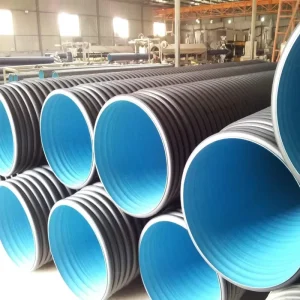 DLX HDPE Double wall Corrugated PE Pipes for Municipal Sewer System SN4 SN8 SN16 Plastic Culvert Pipe 18 Inch