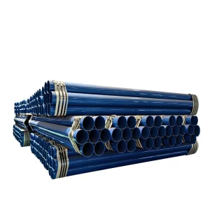 DN100 DN600 4.0 8.0 Thick Hot Rolled Plastic Coated Steel Pipe Anti Corrosion Construction Municipal Engineering Cutting Service