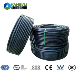 DN20mm/25mm/32mm/40mm/50mm/63mm/75mm Blue Line HDPE Roll Poly Pipe Hose High Pressure Durable Corrosion