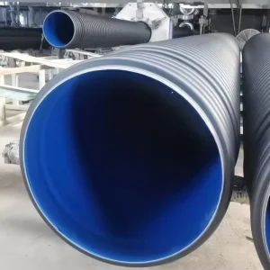 DN300 DN1200 HDPE DWC Pipe SN4 SN8 SN16 Double Wall Corrugated For Municipal Stormwater Sewage Underground Drainage