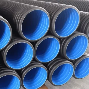 DN300-DN800mm Double Wall Corrugated HDPE Sewer Drainage Pipe SN8 Socket Fusion Connection Corrugated Pipes