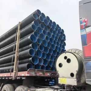 DN350 Double Wall Corrugated HDPE Pipe for Industrial Wastewater Treatment and Overflow Flow