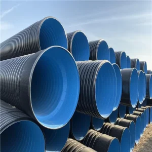 DN600 800mm Large Diameter Corrugated HDPE Pipes High Strength Corrosion Resistant Underground Drainage Conduit Plastic Tubes
