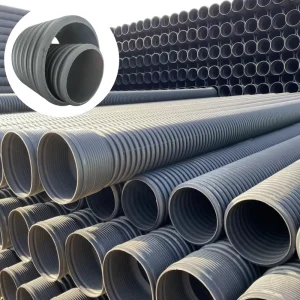 DWC HDPE Corrugated Pipe DN300 1200 Smooth Inner Wall Drainage Sewage Tube for Highway Road Culvert