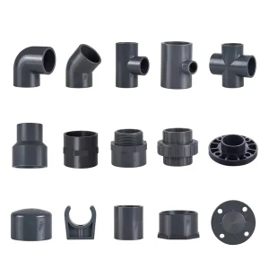Dark Grey 1/2-4 Inch ASTM Standard UPVC High Pressure PN16 SCH80 Pipe Fitting for Water Supply