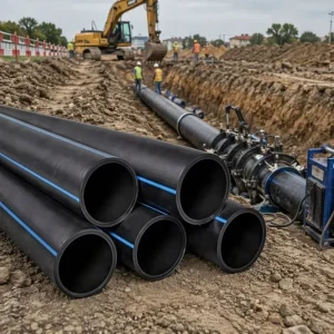 Diameter 400 Mm Wall 40 Pn16 500mm 600mm 16 Bar Pe100 Pn16 sdr11 6 Inch 12inch Hdpe Pipe For Water Supply