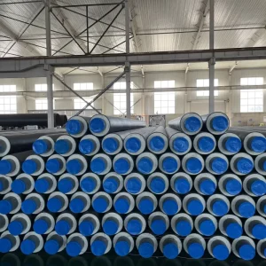 Direct Buried HDPE Jacket Polyurethane Thermal Insulation Pre Insulated Steel Pipe Small Size Welding Cutting CE Certified For