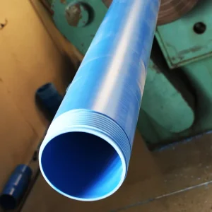 Dn125 140 Blue Socket Threaded PVC Water Supply Screen Tube 6mm Thick Moulded Well Drill Casings Plastic Pipe