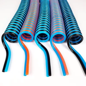 Double Row PU Spring Tube TPU Multi-Row Twin Coil Air Tube Spiral Pipe Pneumatic Flexible Hose