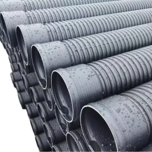 Double Wall Corrugated HDPE Drainage Pipe SN4 SN8 DN110-DN1200 Threaded Joint Underground Sewer Pipe