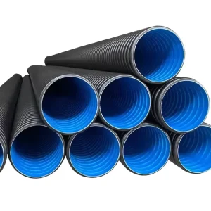 Double Wall Corrugated HDPE Pipe Sewage Transport High Pressure Municipal Drainage Pipe Various Materials Water