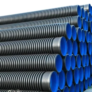 Double Wall HDPE Corrugated Pipe With Socket Joint Electrofusion Connection for Football Field Drainage