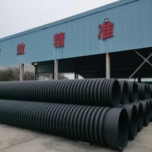 Double Wall HDPE Large Diameter Sewer Drainage Pipe Corrugated Steel Strip Reinforced Spiral Corrugated Plastic Tubes for Sewage