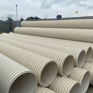 Double Wall PVC U Corrugated Pipe Smooth Inner Wall High Ring Stiffness Corrosion Resistant Buried Water Drainage Tube 200mm