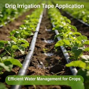 Drip Irrigation Tape 16mm with Smooth Inner Wall Blow Molding Easy Installation for Low Pressure Water Delivery Small Farm Use