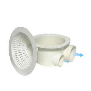 Dual Drain PVC Water Tank Bottom Toilet for Koi Pond Aquaculture Fish Farming Pond Indoor Use