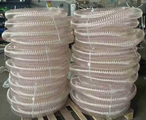 Durable 3-Inch Anti-Static High Pressure Vacuum Hose Reinforced Steel Wire Suction PVC Flexible PU Material for Industrial