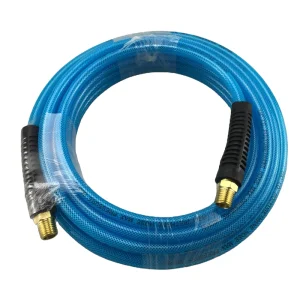 Durable Air Compressor Hose 1/4″X25FT Reinforced Polyurethane (PU) with 1/4 NPT Fittings for Pneumatic Tools