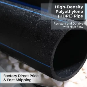 Durable Black HDPE Water Supply Pipe PN1.0MPa Customized PE Plastic Tube
