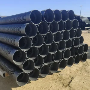 Durable Flexible Eco Friendly SN8 HDPE Double Wall Corrugated Drainage Pipe 800mm Culvert Pipe for Water Drainage System