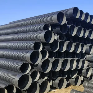 Durable Flexible High Pressure HDPE Double Wall Corrugated Sewage Drainage Pipe 16 48 Inch Anti Corrosion Eco Friendly ISO